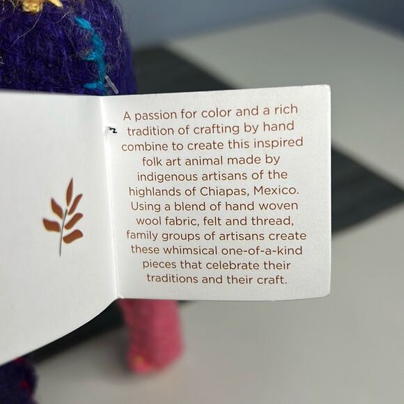 Abrazo Style Folk Art Handmade Reindeer Mexico Set of 2 - Picture 6 of 10